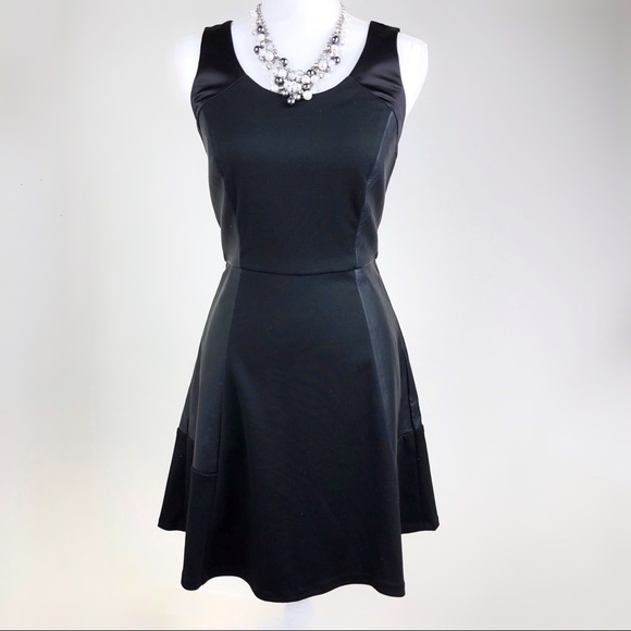 The Limited Dresses & Skirts - The Limited Vegan Leathr Satin Fit & Flare Dress